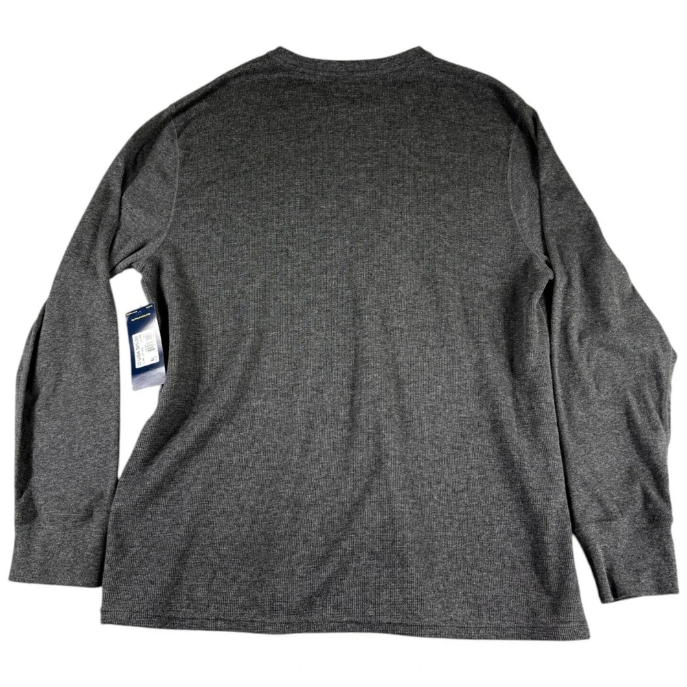 Polo Ralph Lauren Waffle Knit Shirt Mens XL Gray Thermal Long Sleeve Rugged NWT